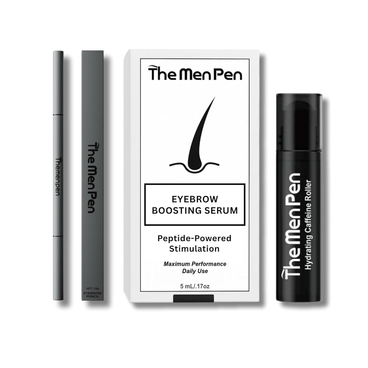 The Men Pen eyebrow serum bottle for targeted brow conditioning and definition.