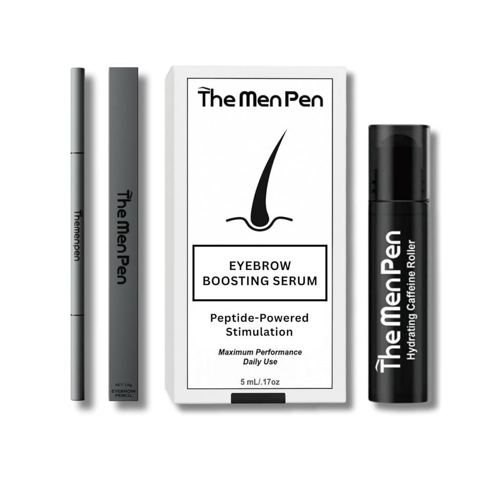 The Men Pen eyebrow serum bottle for targeted brow conditioning and definition.