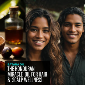 The-Mix-Up Golden Batana Oil close-up texture promotes shine and healthier-looking hair.