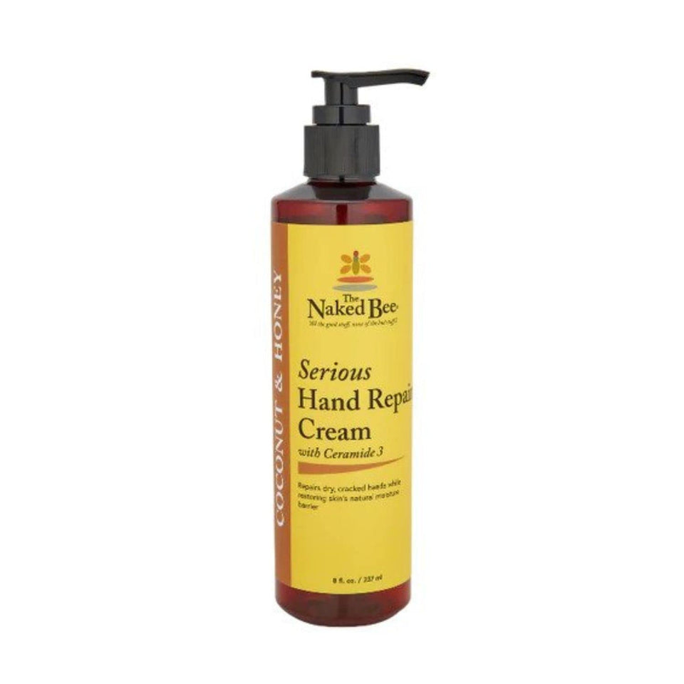 The Naked Bee Coconut and Honey hand cream bottle showing rich moisture for dry hands