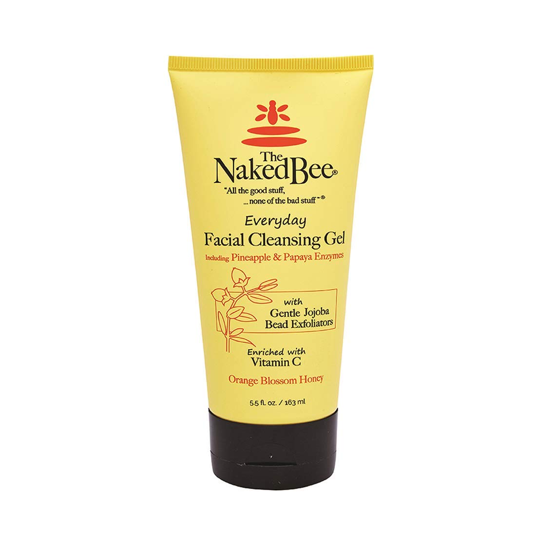 The Naked Bee gel cleanser orange blossom honey bottle offers a refreshing daily cleanse