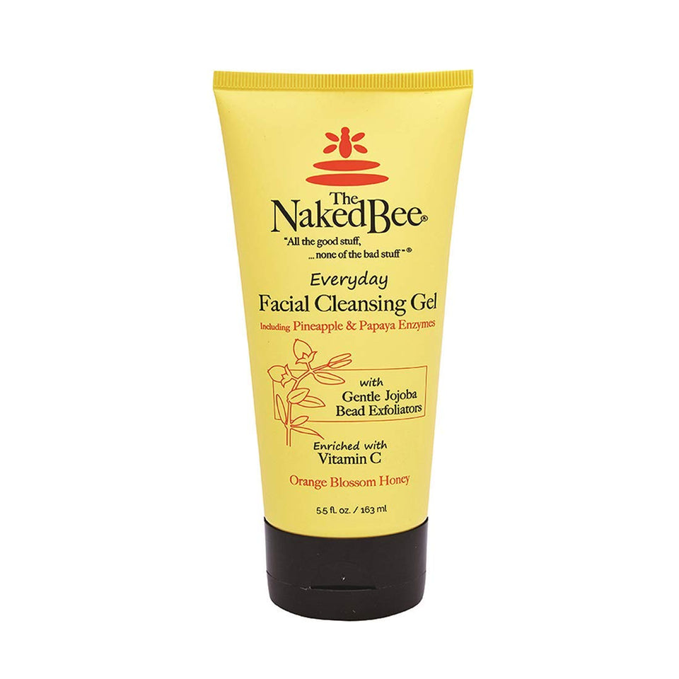 The Naked Bee gel cleanser orange blossom honey bottle offers a refreshing daily cleanse