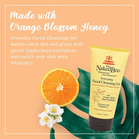 The Naked Bee gel cleanser with pineapple and papaya enzymes for brighter skin