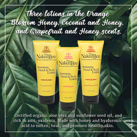 The Naked Bee Grapefruit Blossom Honey lotion tube for refreshing skin care.