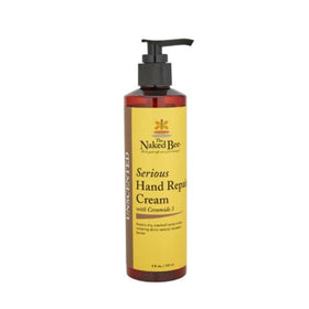 The Naked Bee Hand Cream unscented 8oz jar for deep moisturization.
