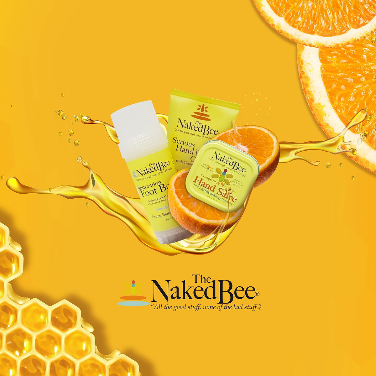 The Naked Bee nourishing body lotion on shelf with cruelty-free branding.