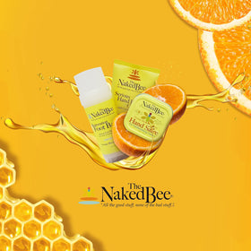 The Naked Bee nourishing body lotion on shelf with cruelty-free branding.
