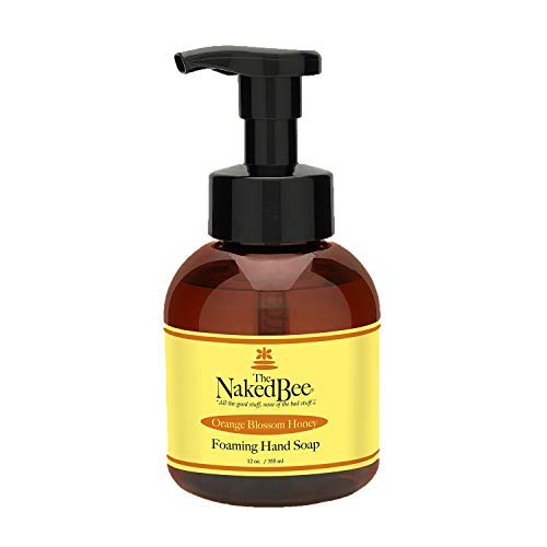 The Naked Bee orange blossom foam soap bottle for hydrating cleansing.