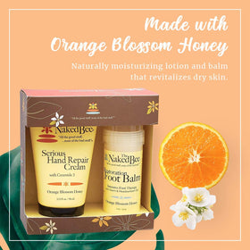 The Naked Bee Foot Balm roll-on nourishes cracked feet with honey and neem oil.