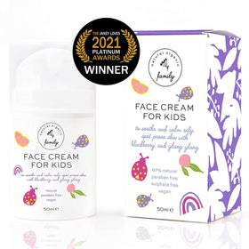The Natural and Organic Family Gentle Face Cream suitable for kids aged six and up.