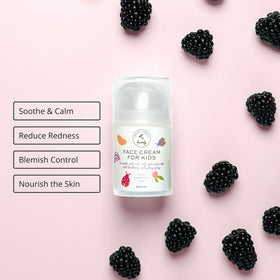The Natural and Organic Family Gentle Face Cream with strawberry and cranberry extracts.