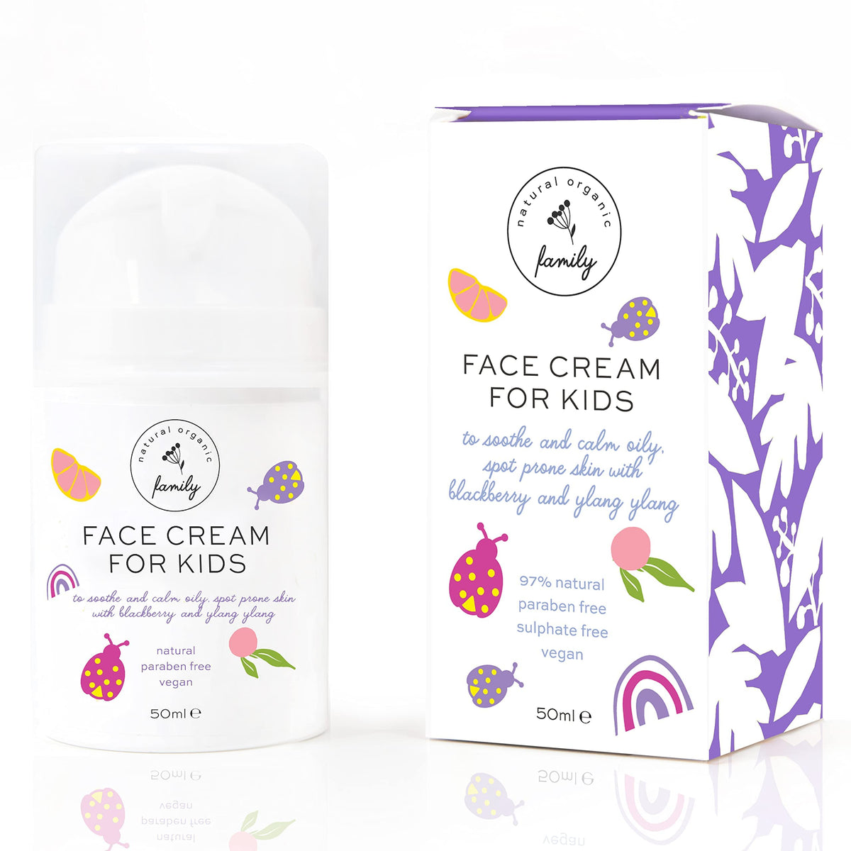 The Natural and Organic Family Gentle Face Cream made in the UK.