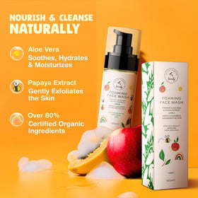 The Natural and Organic Family Kids Foaming Face Wash ideal for daily use and gentle cleansing.