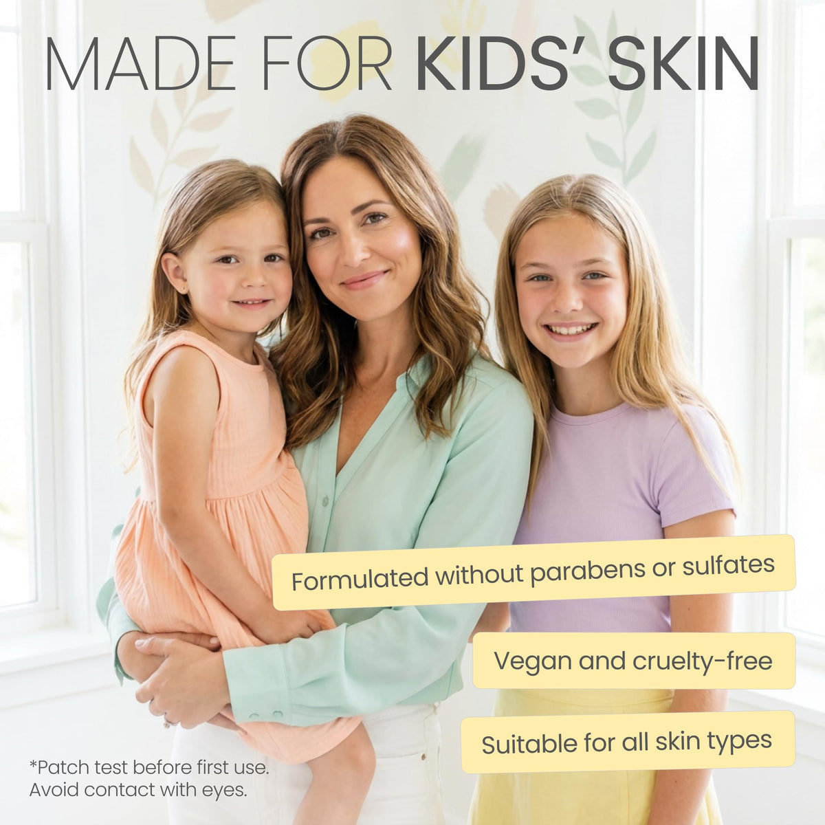 The Natural and Organic Family kids set packaging shown for easy, mess-free use