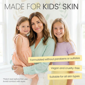 The Natural and Organic Family kids set packaging shown for easy, mess-free use