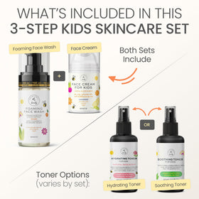 The Natural and Organic Family kids toner 50ml bottle highlighting hydrating rose water benefits