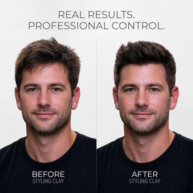 The Office Barbershops Hair Clay washing out demonstration showing easy removal.