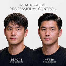 The Office Barbershops hair cream close-up highlights silky texture and finish.