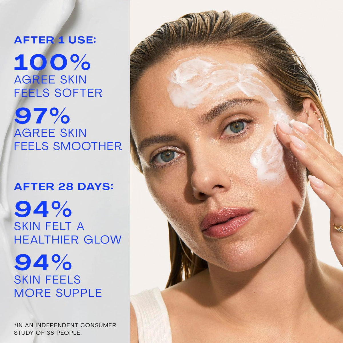 The Outset Cool Cream Smoothing Mask being applied for a soothing, spa-like moment.