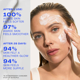 The Outset Cool Cream Smoothing Mask being applied for a soothing, spa-like moment.