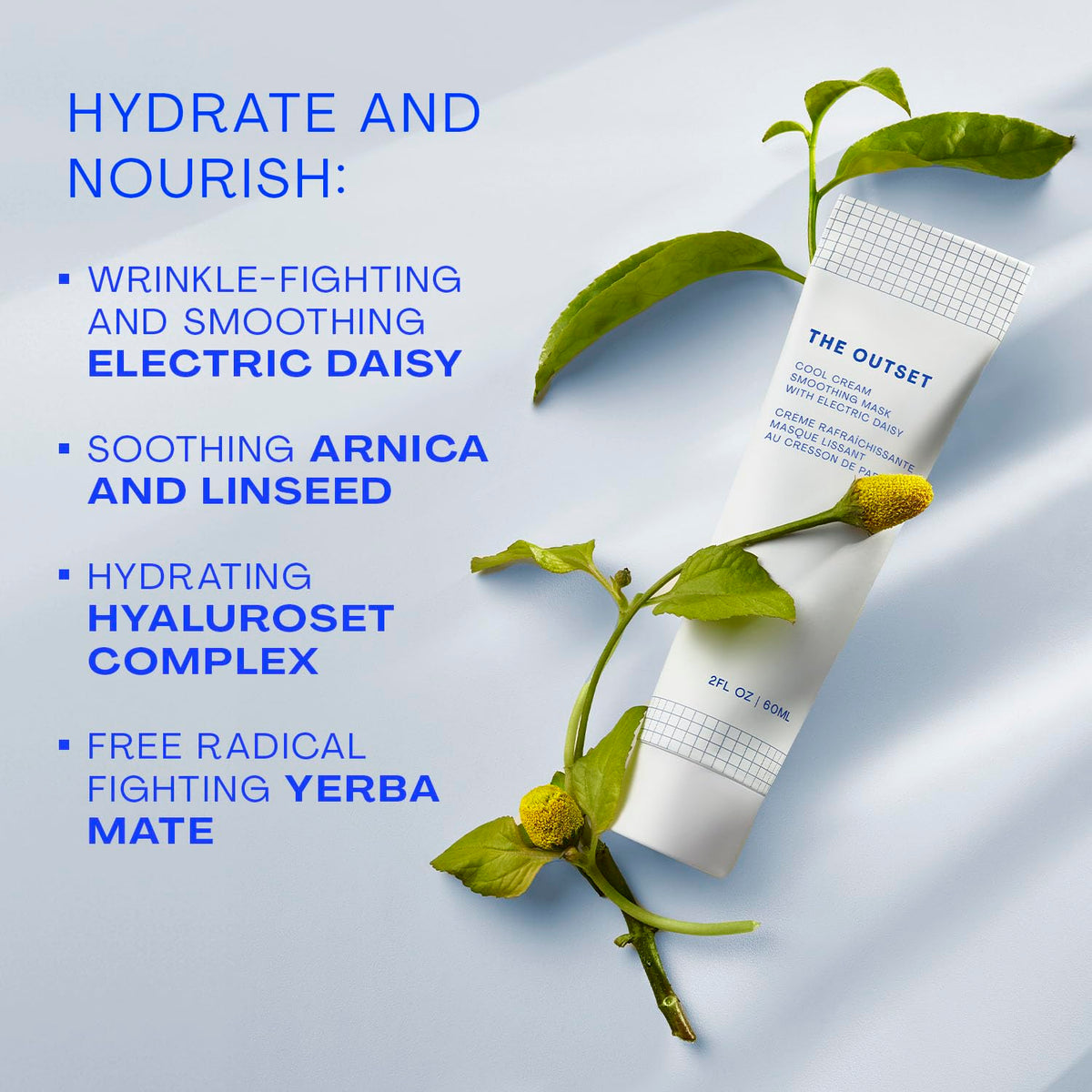 The Outset Cool Cream Smoothing Mask rinsing clean with no residue.
