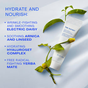 The Outset Cool Cream Smoothing Mask rinsing clean with no residue.