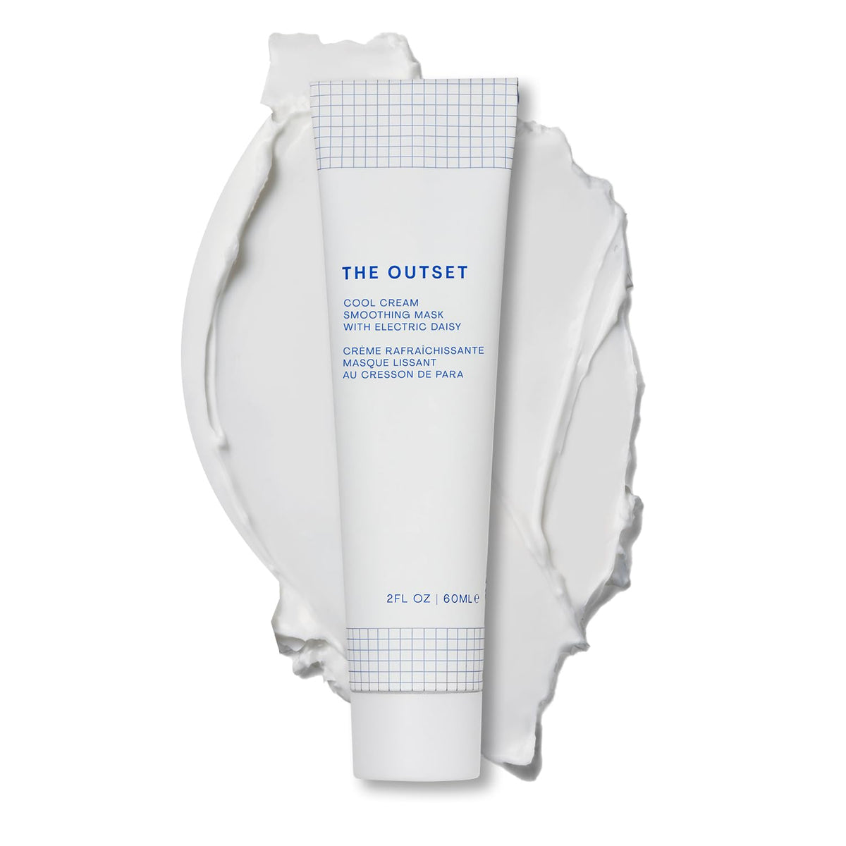 The Outset Cool Cream Smoothing Mask packaging conveys gentle hydration.