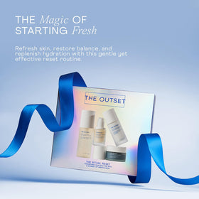 The Outset Ritual Reset serum bottle provides firming vegan prep for refreshed skin