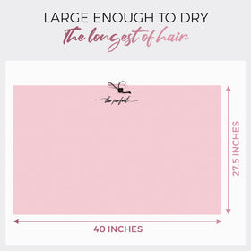 The Perfect Haircare anti-frizz microfiber wrap minimizes snagging on textured hair.