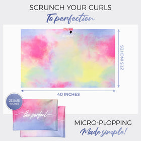 The Perfect Haircare curl scrunching towel B supports frizz reduction during styling.