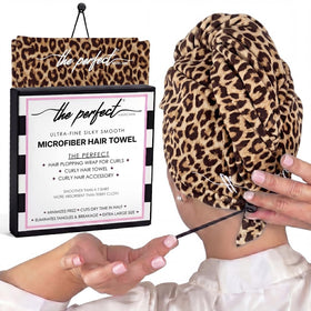 The Perfect Haircare Microfiber Hair Towel Wrap front view for quick moisture absorption.
