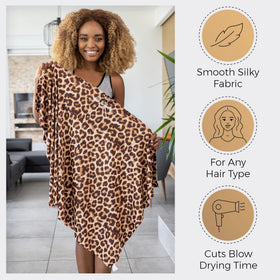 The Perfect Haircare plop use shows curl-friendly styling with the towel.
