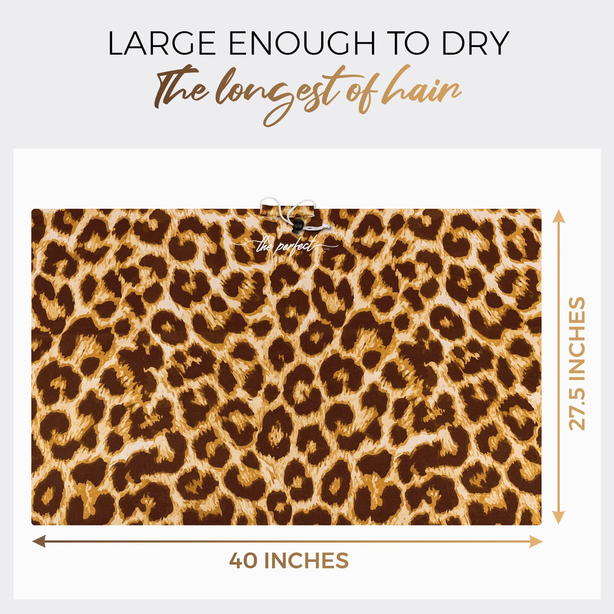 The Perfect Haircare microfiber texture close-up reveals silky fibers for gentle drying.