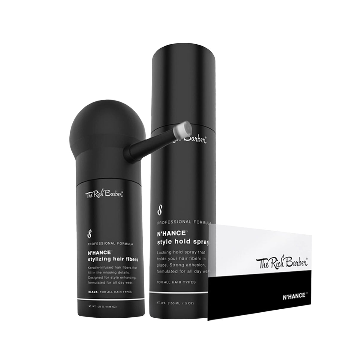 The Rich Barber N'Hance Pro Kit compact packaging for easy portability