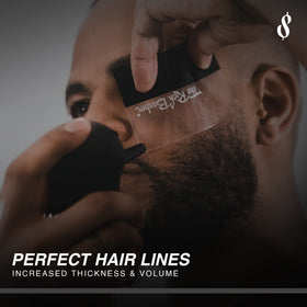 The Rich Barber N'Hance Pro Kit hairline-definition fibers subtly define patches