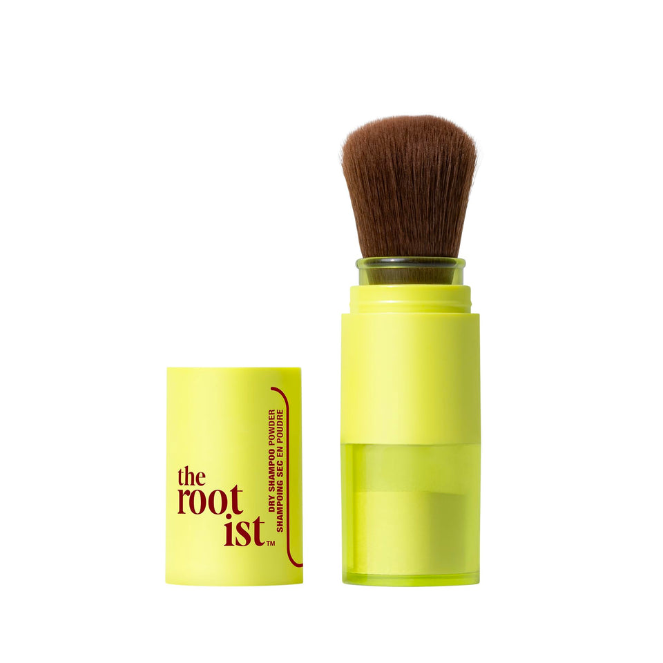 The Rootist Clarify dry shampoo powder talc-free for oil absorption and refreshed roots.