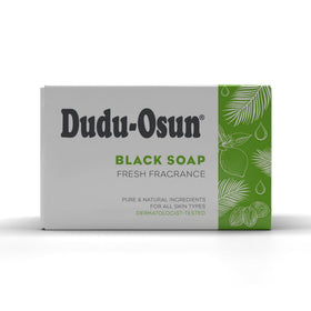 The Roots Naturelle Dudu Osun Black Soap 6-Pack front view, fresh fragrance enhances daily cleansing