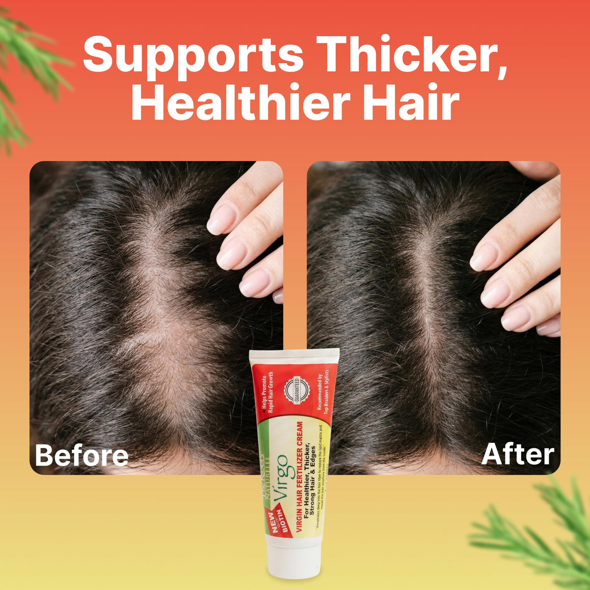 The Roots Naturelle Edge Regrowth Cream texture for easy application