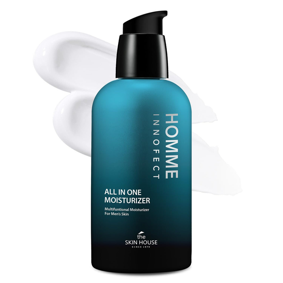 The Skin House Homme Innofect moisturizer bottle showing lightweight hydration for daily use