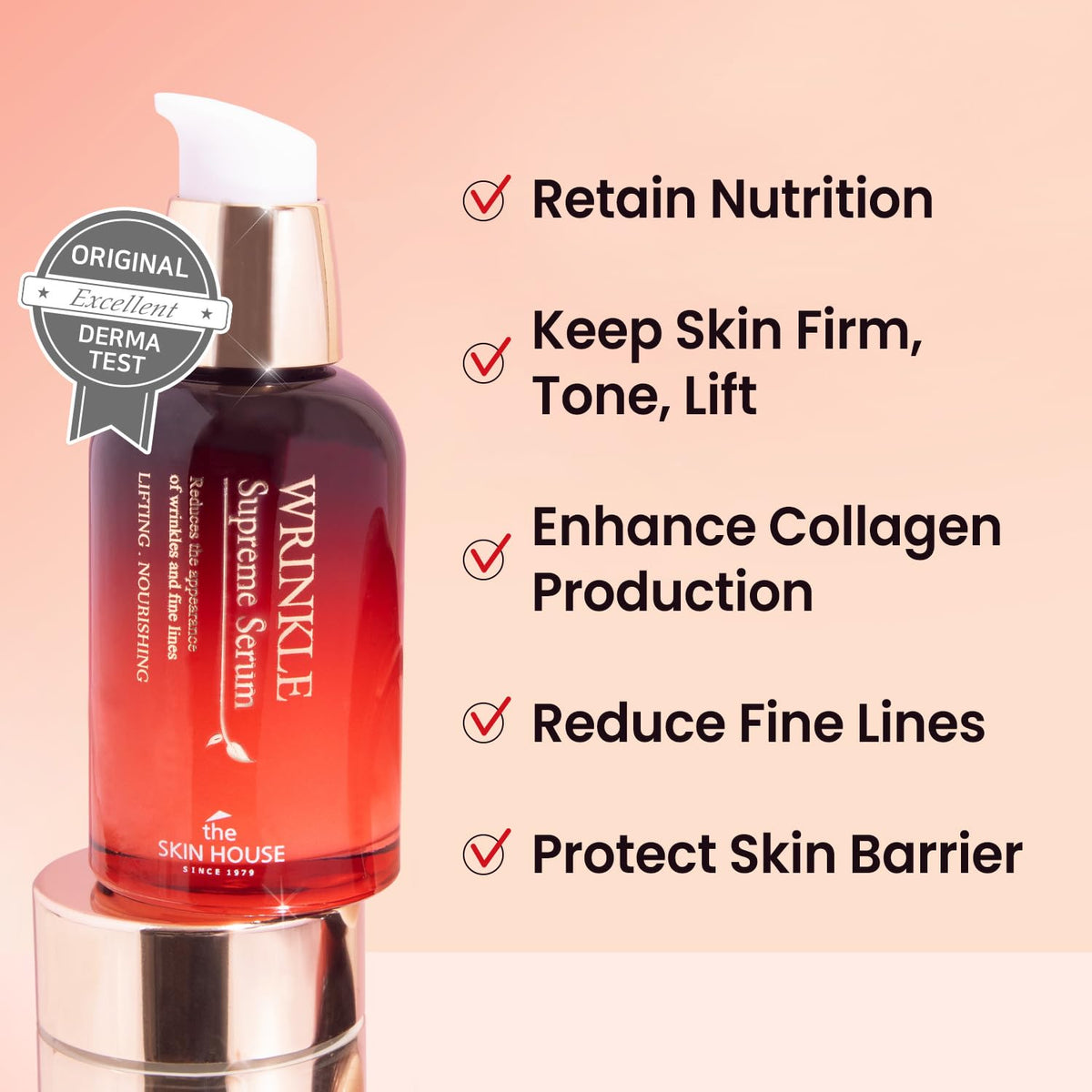 The Skin House Wrinkle Supreme Serum absorbed quickly during daily routine.