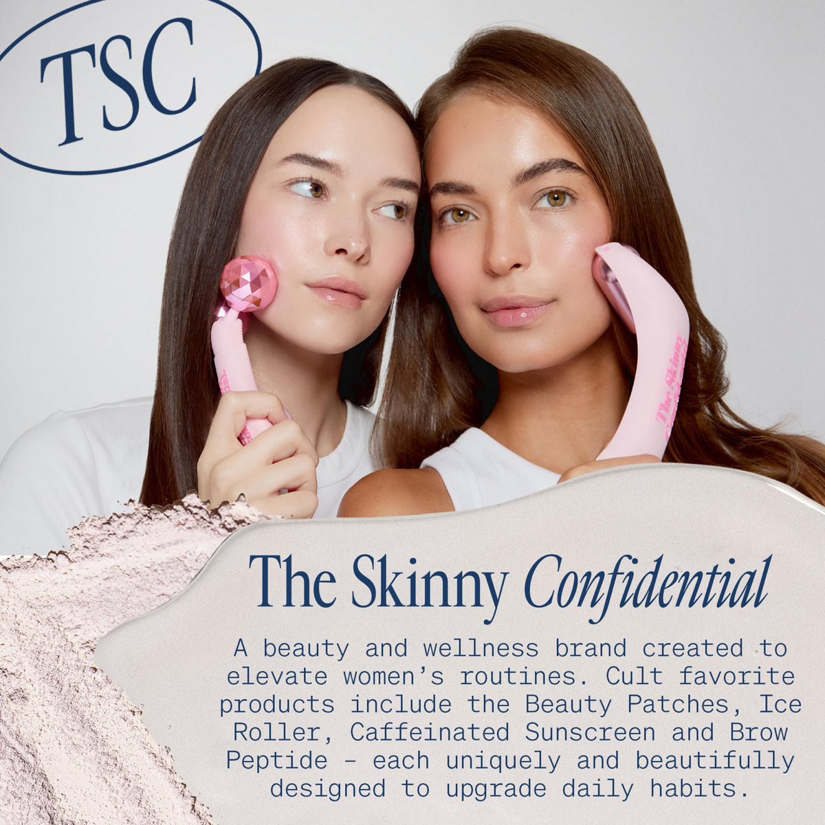 Lifestyle-ready scene with The Skinny Confidential Brow Peptide for daily brow care