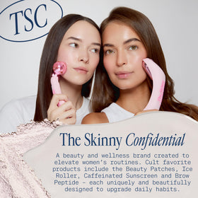 Lifestyle-ready scene with The Skinny Confidential Brow Peptide for daily brow care