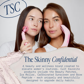 The Skinny Confidential disposable towels on bathroom counter, ready for your skincare routine.