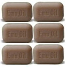 The Soap Works Emu Oil Soap Bar closeup texture highlights smooth feel and easy rinsing.