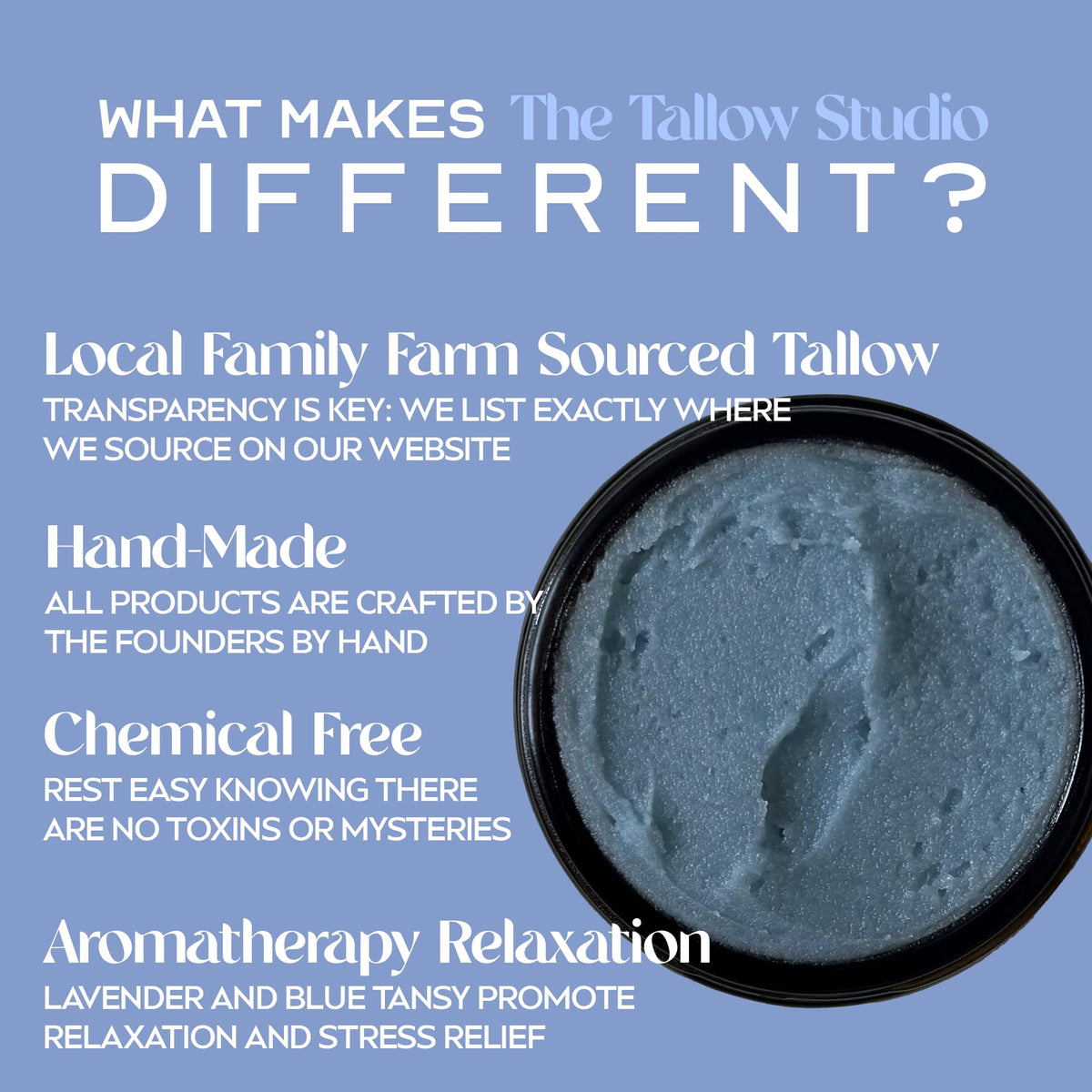 Hand applying The Tallow Studio Deep Sleep balm before bed