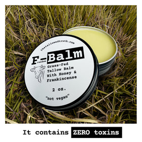 The Tallowed Truth F-Balm Grass-Fed Tallow: premium nourishment from grass-fed sources.