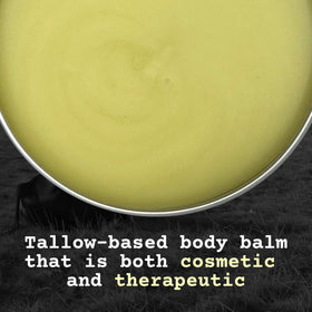 The Tallowed Truth F-Balm Honey-Beeswax-Scent: natural fragrance with subtle sweetness.