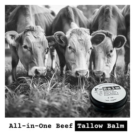 The Tallowed Truth F-Balm Original Body: deep nourishment for soft skin.