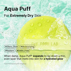 THE TOOL LAB Airy Puff demonstrates soft blur for natural, seamless complexion.