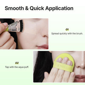 THE TOOL LAB Aqua Fitting Duo suitable for BB cream on the go